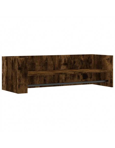 Mensola a Muro Rovere Fumo 100x35x30,5 cm Legno Multistrato