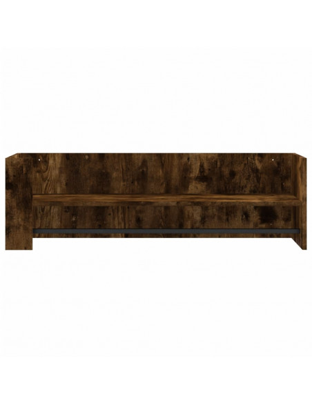 Mensola a Muro Rovere Fumo 100x35x30,5 cm Legno Multistrato