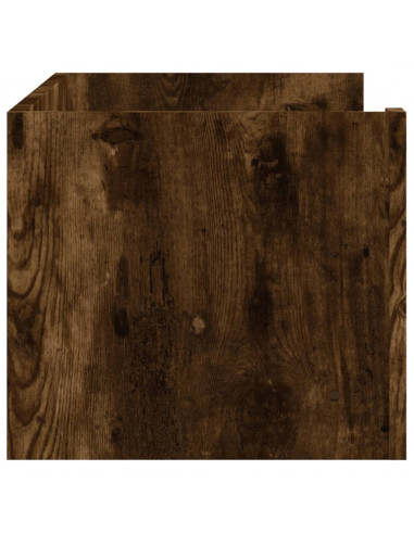 Mensola a Muro Rovere Fumo 100x35x30,5 cm Legno Multistrato