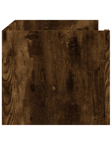 Mensola a Muro Rovere Fumo 100x35x30,5 cm Legno Multistrato