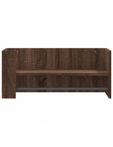 Mensola a Muro Rovere Marrone 70,5x35x30,5 cm Legno Multistrato