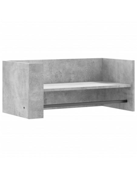 Scaffale a Muro Grigio Cemento 70,5x35x30,5cm Legno Multistrato