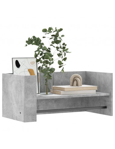 Scaffale a Muro Grigio Cemento 70,5x35x30,5cm Legno Multistrato
