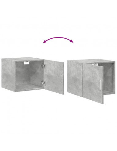Mobile a Parete Grigio Cemento 45x42,5x40 cm Legno Multistrato