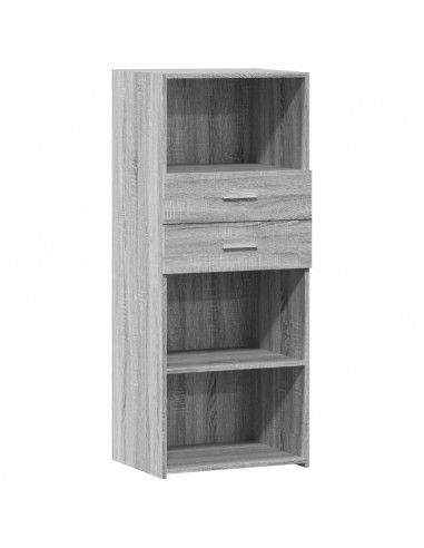 Credenza Grigio Sonoma 50x42,5x124 cm in Legno Multistrato