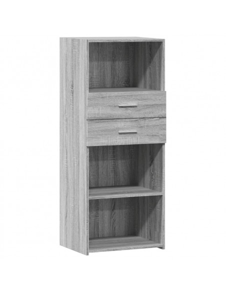 Credenza Grigio Sonoma 50x42,5x124 cm in Legno Multistrato
