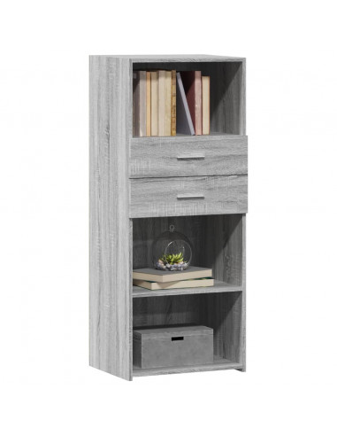 Credenza Grigio Sonoma 50x42,5x124 cm in Legno Multistrato