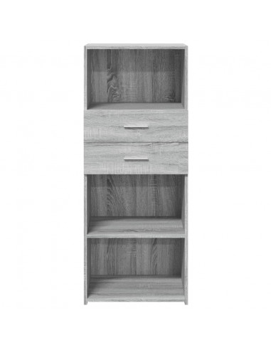 Credenza Grigio Sonoma 50x42,5x124 cm in Legno Multistrato