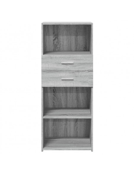 Credenza Grigio Sonoma 50x42,5x124 cm in Legno Multistrato