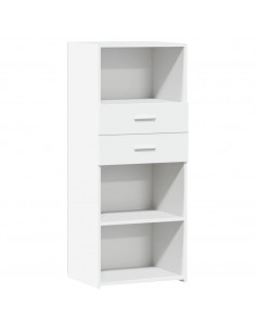 Credenza Bianca 50x42,5x124 cm in Legno Multistrato 2