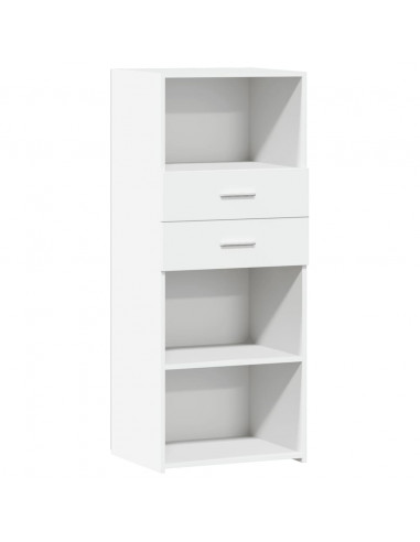 Credenza Bianca 50x42,5x124 cm in Legno Multistrato