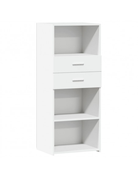 Credenza Bianca 50x42,5x124 cm in Legno Multistrato