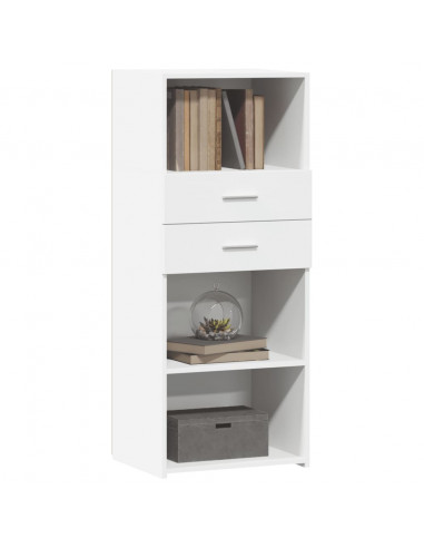 Credenza Bianca 50x42,5x124 cm in Legno Multistrato