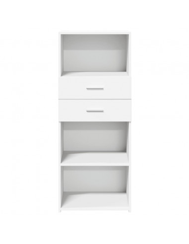 Credenza Bianca 50x42,5x124 cm in Legno Multistrato