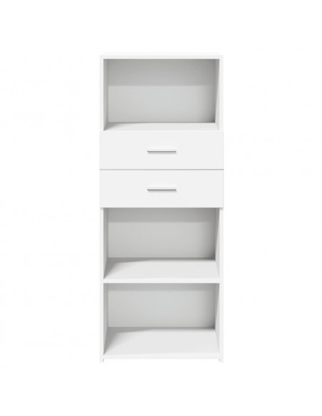 Credenza Bianca 50x42,5x124 cm in Legno Multistrato