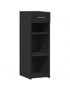 Credenza Nera 30x42,5x93 cm in Legno Multistrato 2