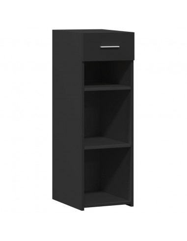 Credenza Nera 30x42,5x93 cm in Legno Multistrato