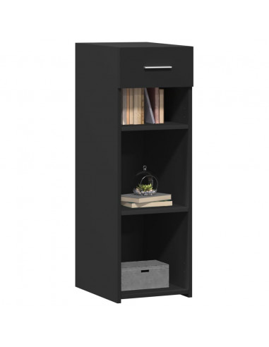 Credenza Nera 30x42,5x93 cm in Legno Multistrato