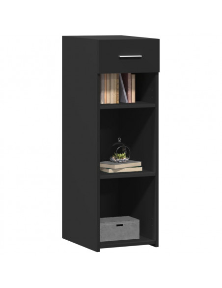 Credenza Nera 30x42,5x93 cm in Legno Multistrato