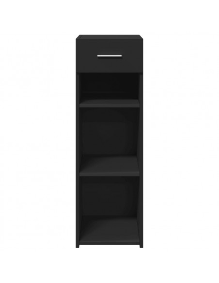 Credenza Nera 30x42,5x93 cm in Legno Multistrato