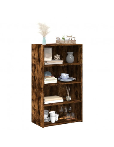 Credenza Rovere Fumo 70x41x124 cm in Legno Multistrato