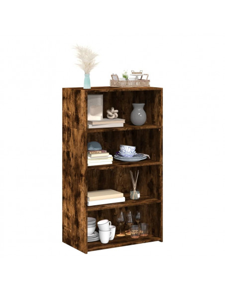 Credenza Rovere Fumo 70x41x124 cm in Legno Multistrato