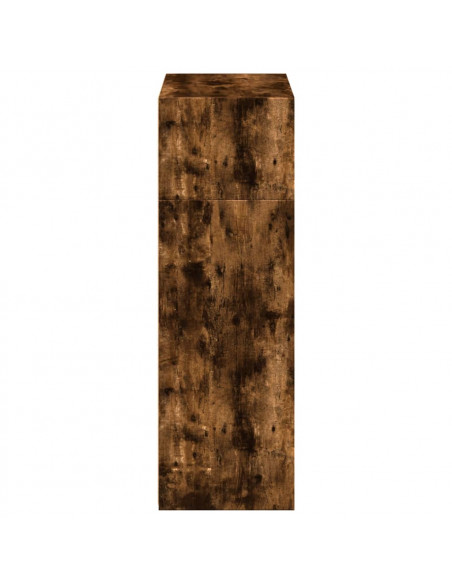 Credenza Rovere Fumo 70x41x124 cm in Legno Multistrato