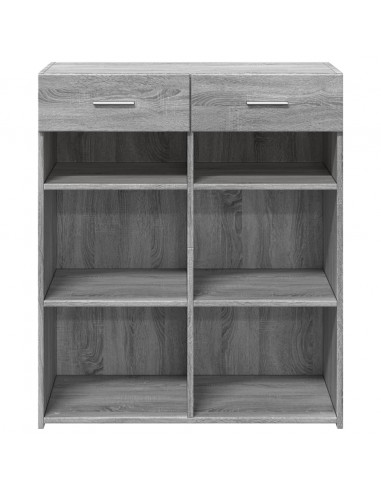 Credenza Grigio Sonoma 80x42,5x93 cm in Legno Multistrato