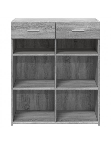 Credenza Grigio Sonoma 80x42,5x93 cm in Legno Multistrato