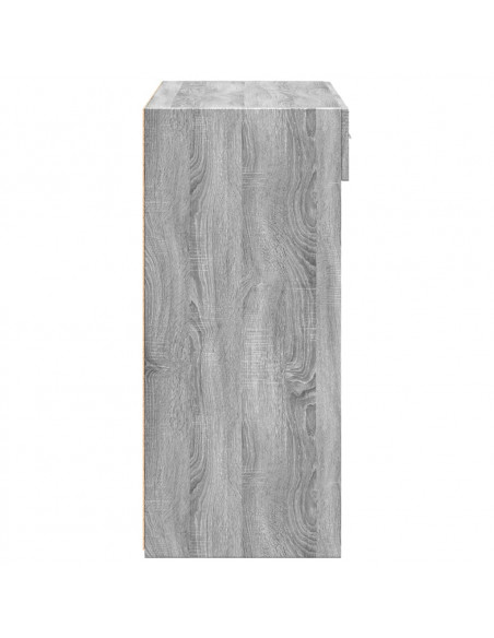 Credenza Grigio Sonoma 80x42,5x93 cm in Legno Multistrato