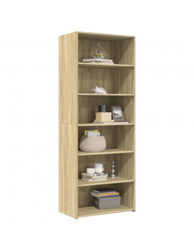 Credenza Rovere Sonoma 70x41x185 cm in Legno Multistrato