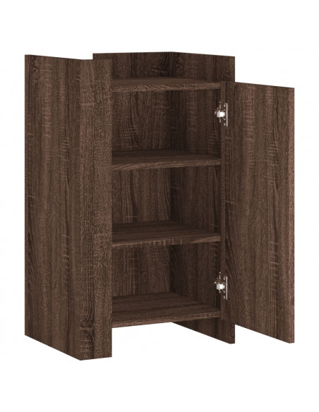 Credenza Rovere Marrone 45x35x75 cm in Legno Multistrato