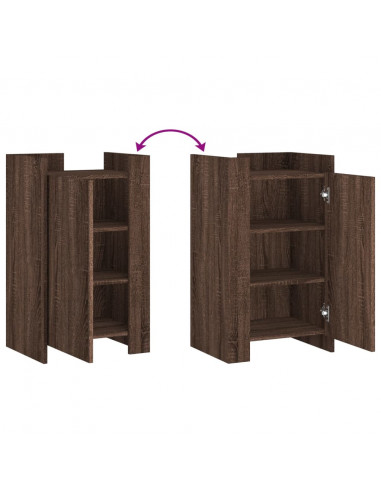 Credenza Rovere Marrone 45x35x75 cm in Legno Multistrato