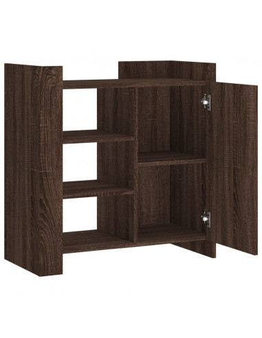 Credenza Rovere Marrone 73,5x35x75 cm in Legno Multistrato