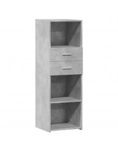 Credenza Grigio Cemento 40x42,5x124 cm in Legno Multistrato 2