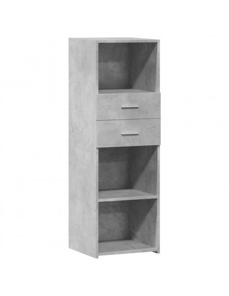 Credenza Grigio Cemento 40x42,5x124 cm in Legno Multistrato