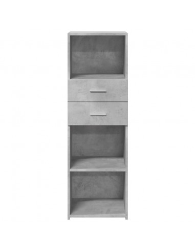 Credenza Grigio Cemento 40x42,5x124 cm in Legno Multistrato
