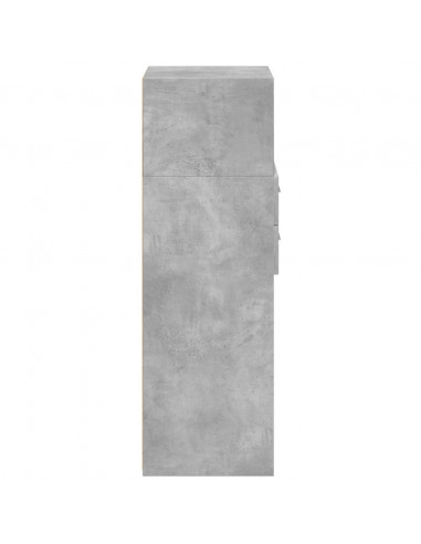 Credenza Grigio Cemento 40x42,5x124 cm in Legno Multistrato
