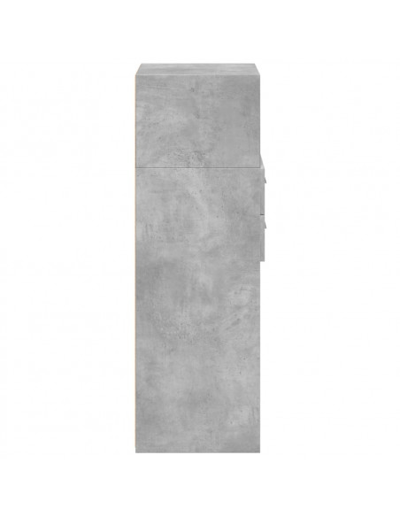 Credenza Grigio Cemento 40x42,5x124 cm in Legno Multistrato