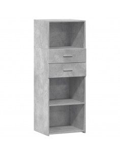Credenza Grigio Cemento 45x42,5x124 cm in Legno Multistrato 2