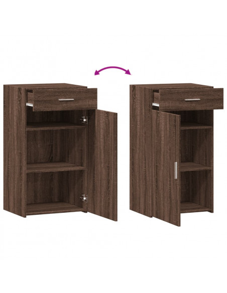 Credenza Rovere Marrone 50x42,5x93 cm in Legno Multistrato