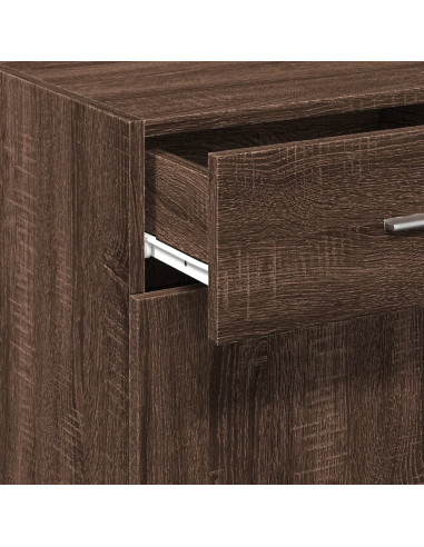 Credenza Rovere Marrone 50x42,5x93 cm in Legno Multistrato