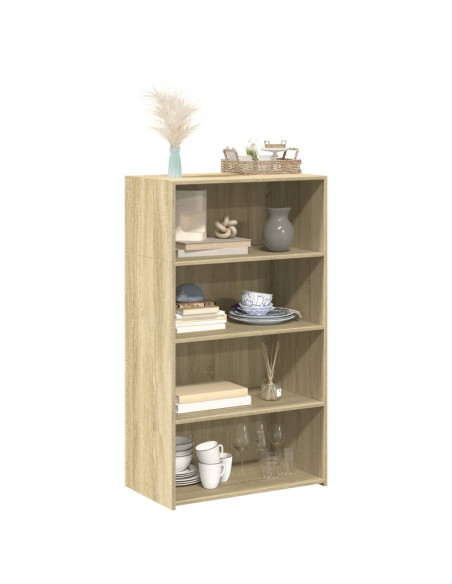 Credenza Rovere Sonoma 70x41x124 cm in Legno Multistrato