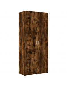 Credenza Rovere Fumo 80x42,5x185 cm in Legno Multistrato 2