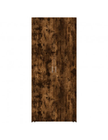 Credenza Rovere Fumo 80x42,5x185 cm in Legno Multistrato