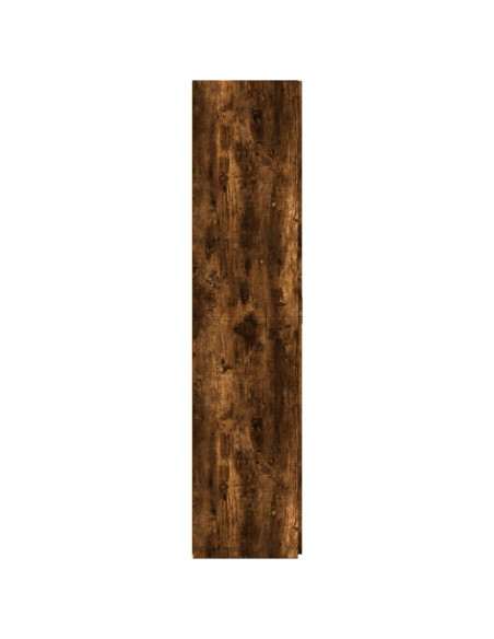 Credenza Rovere Fumo 80x42,5x185 cm in Legno Multistrato