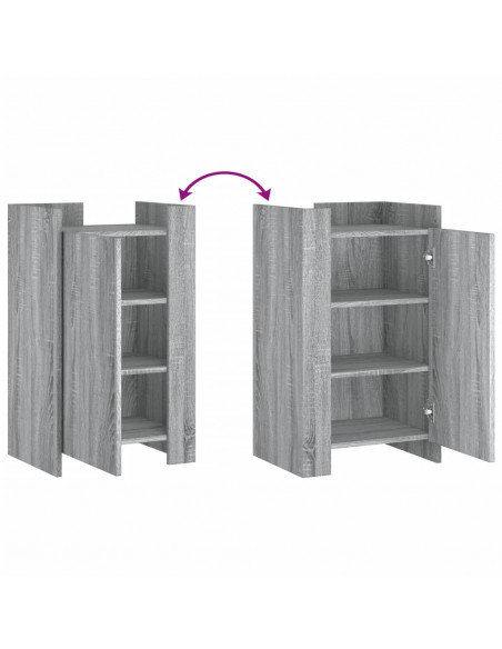 Credenza Grigio Sonoma 45x35x75 cm in Legno Multistrato
