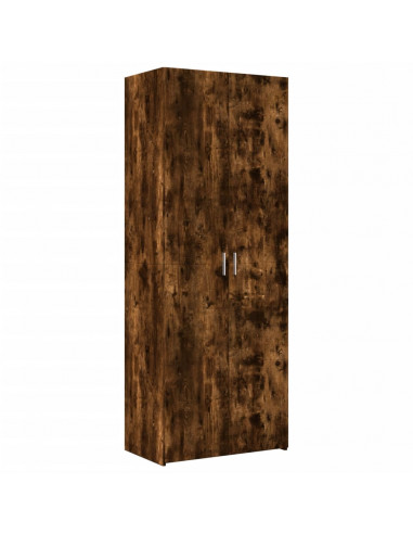 Credenza Rovere Fumo 70x42,5x185 cm in Legno Multistrato