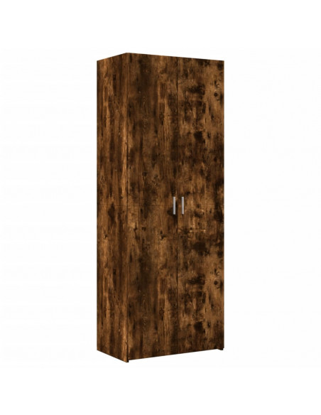 Credenza Rovere Fumo 70x42,5x185 cm in Legno Multistrato