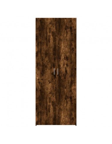 Credenza Rovere Fumo 70x42,5x185 cm in Legno Multistrato